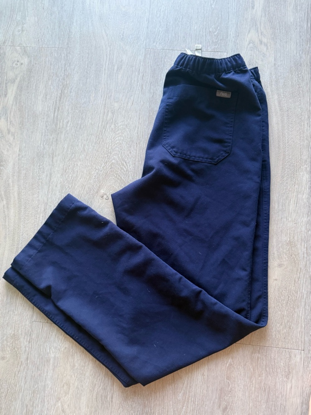 Figs Men's Navy Elastic-Waist Pants